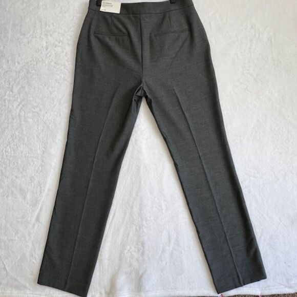 Ann Taylor Women’s 8 Gray The Straight Bi‑Stretch Pants High Rise Trousers NWT - Picture 4 of 13